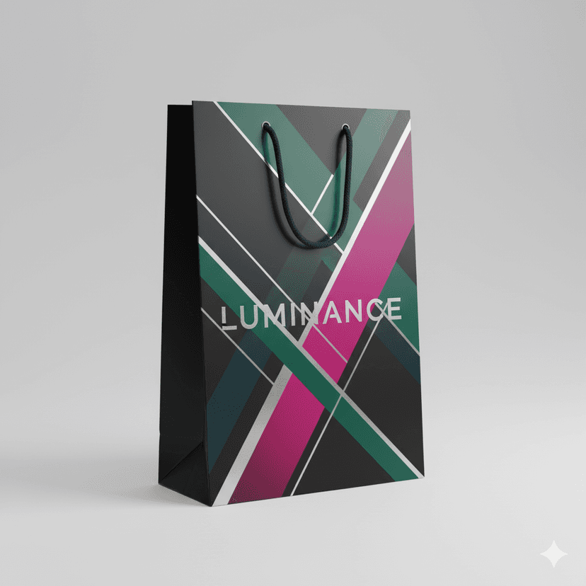 12x8x3.5 inch custom printed paper bags ecobags with Spot UV coating - personalized paperbags eco bags India