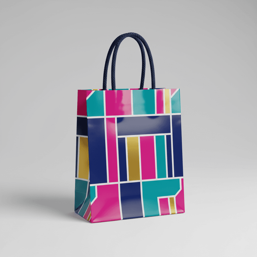 6x6x4 inch premium paper bags ecobags with gloss lamination - luxury paperbags eco bags gift bags India