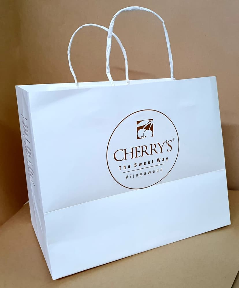 Cherrys custom ecobags paperbags EcoBagsFactory - premium paper bags manufacturer Hyderabad India